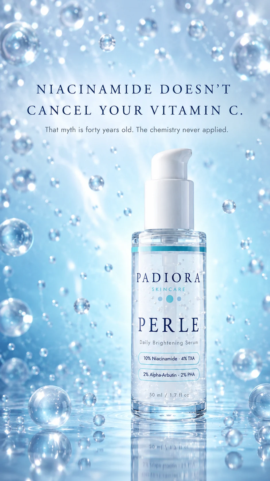 PERLE serum — niacinamide and vitamin C